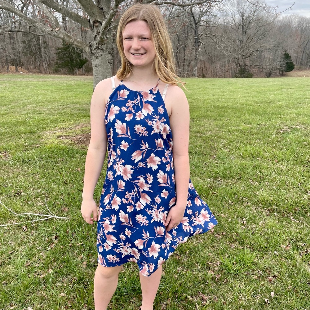 Bo Bell floral high neck dress